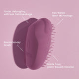 Tangle Teezer Detangling Plant Brush Straight-Curly Earthy Purple .