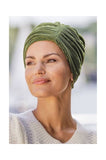 Belle-Madam Carla Turban Green Plissée Style 985-29